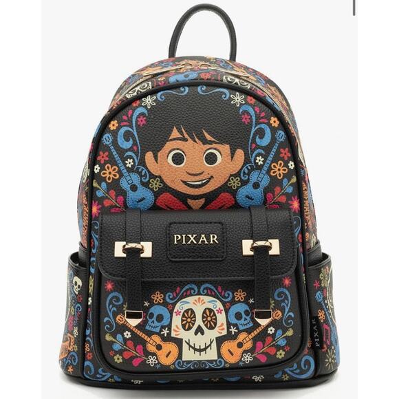 Disney Accessories - Disney Wondapop Coco Pixar Miguel Hector Ernesto Pebbled Leather Backpack NWT